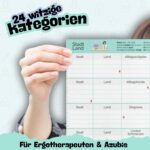 Fotospiel Stadt Land Ergotherapie by snaPmee - Geschenk für Ergotherapeuten - Beschäftigungs-Therapie Quiz - Medizin Spiel mit 50 Blatt Din-A4