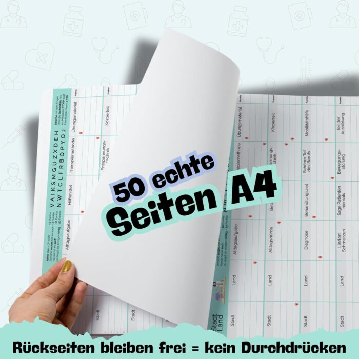 Fotospiel Stadt Land Ergotherapie by snaPmee - Geschenk für Ergotherapeuten - Beschäftigungs-Therapie Quiz - Medizin Spiel mit 50 Blatt Din-A4
