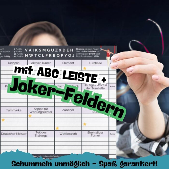 Fotospiel Stadt Land Turnen by snaPmee - Geschenk für Spieler, Trainer & Fans - Quiz Spiel Kunstturnen, Gerätturnen, Gymnastik & Co - 50 Blatt Din-A4