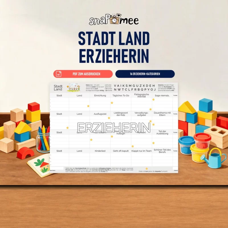 Stadt Land Erzieherin als PDF zum Sofort-Download