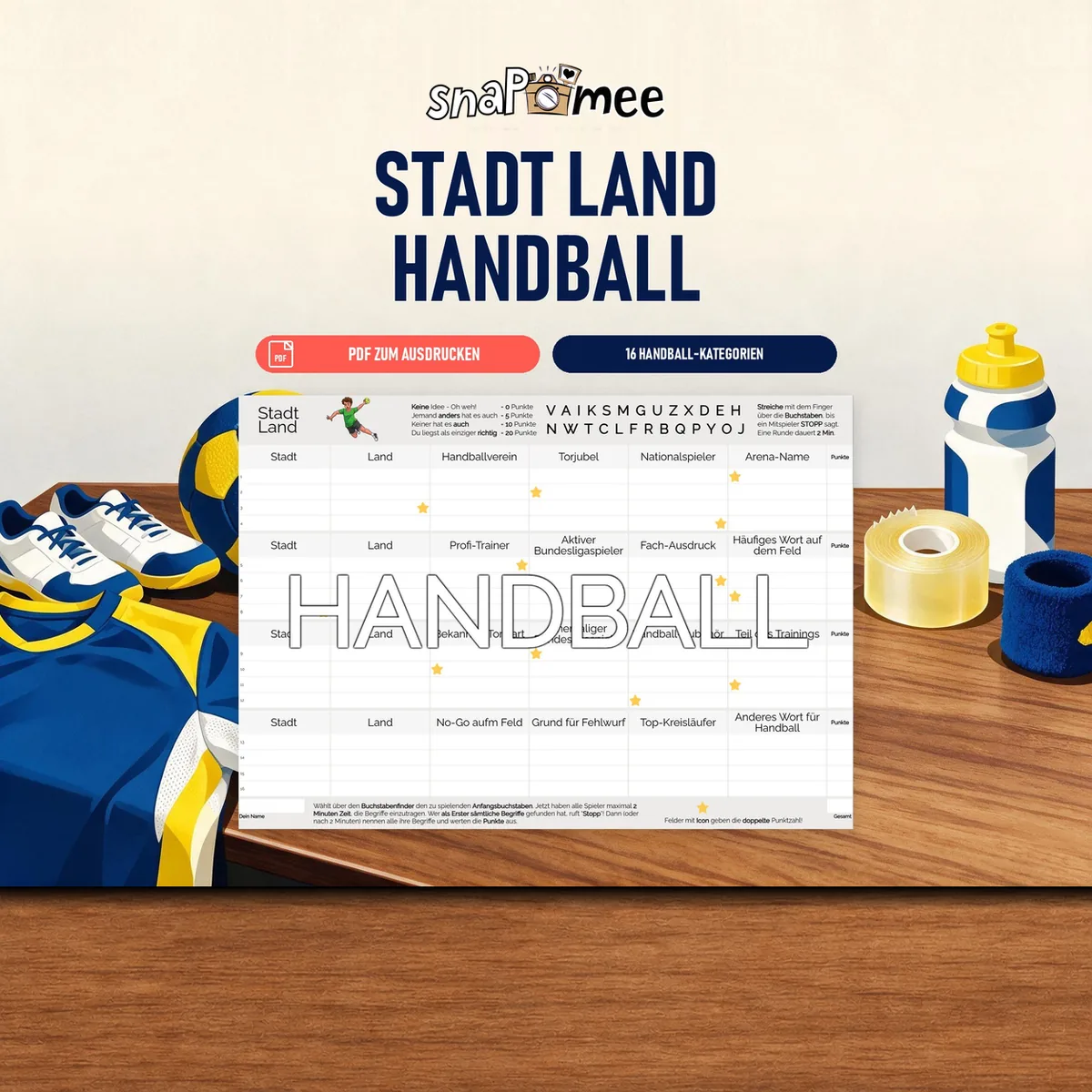 Stadt Land Handball Sofort-Download Stadt Land Handball als PDF zum Sofort-Download
