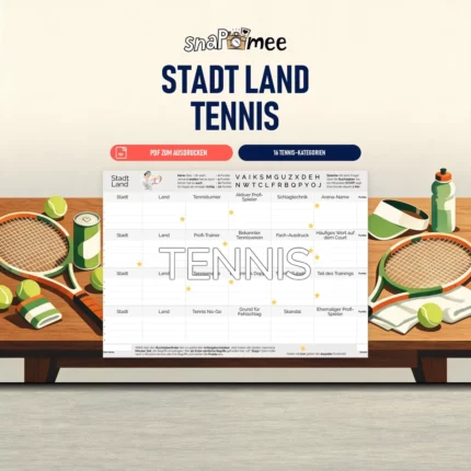 Stadt Land Tennis als PDF zum Sofort-Download