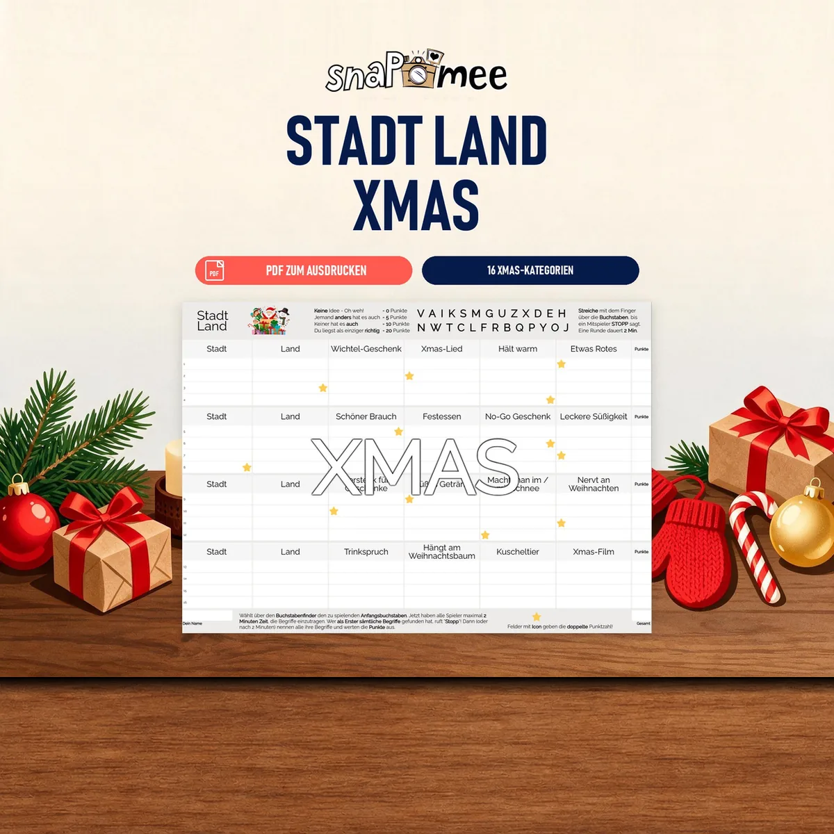 Stadt Land Xmas Sofort-Download Stadt Land Xmas als PDF zum Sofort-Download