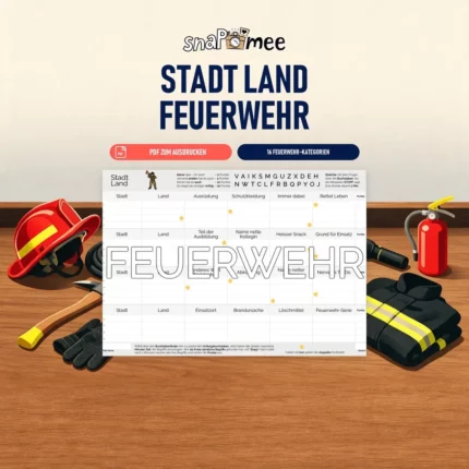 Stadt Land Feuerwehr als PDF zum Sofort-Download von snaPmee